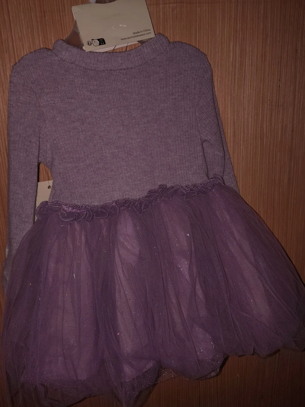 chic Lavender Tulle Dance Dress with Satin Bow Headband